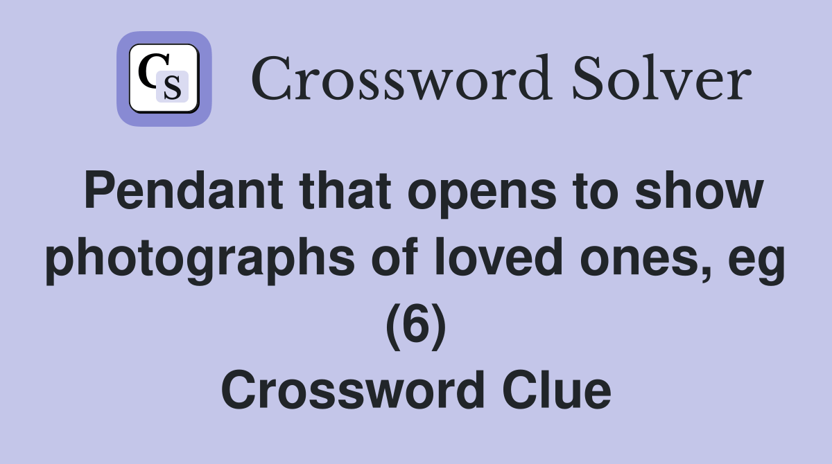 Pendant that opens to show photographs of loved ones, eg (6